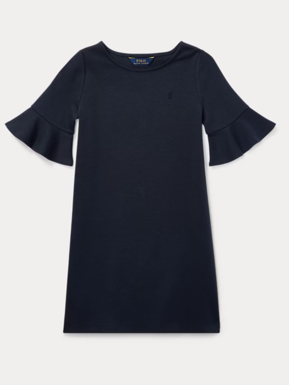 Polo Ralph Lauren Girls' Navy Ponte Bell-Sleeve Dress